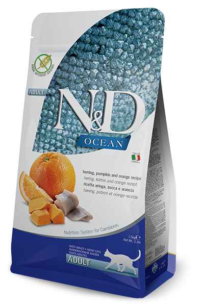 N&D OCEAN KEDİ RİNGA BALIĞI & PORTAKAL YETİŞKİN 1.5KG