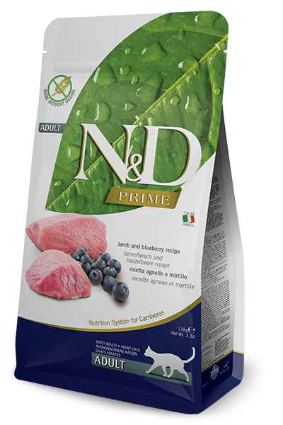 N&D PRIME TAHILSIZ KEDİ KUZU & YABAN MERSİNİ YETİŞKİN 1.5KG
